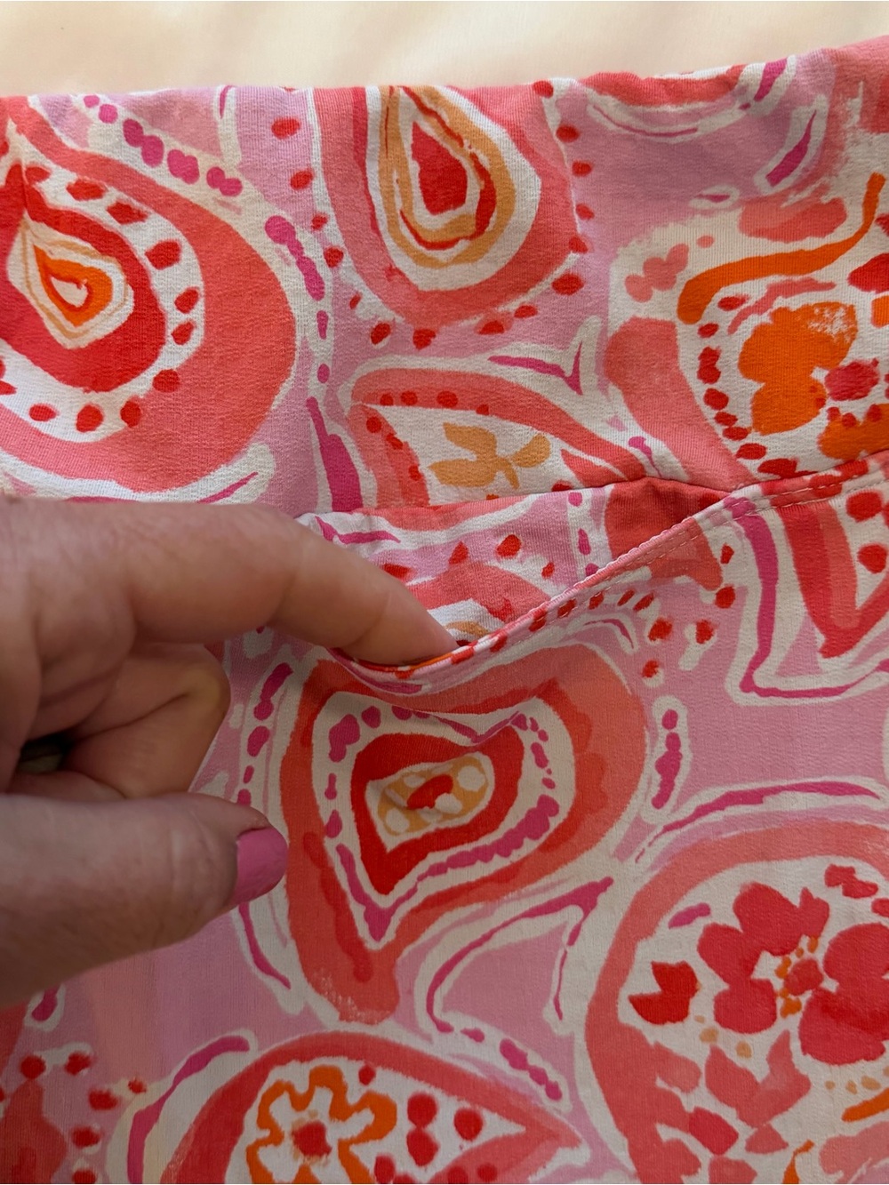 IBKUL Pink Red Orange Paisley Print Golf Skort ⛳️ - Picture 6 of 8